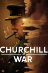 Churchill at War: Profile of Winston Churchill smoking a cigar. 