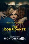 The Confidante: a woman hugs two people at once