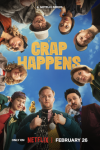 Crap Happens TV show poster: Nine Germans and a CGI duckling stand in a circle looking down at the camera, blue sky behind them.