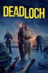 Deadloch TV Poster: (Center) Kate Box and Madeleine Sami stand on a beach with a body at the bottom. Nina Oyama stands on the left, and Tom Ballard on