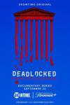 Deadlocked TV show poster: image with a red Supreme Court Building against a blue background