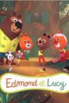 Edmond and Lucy: A bear, mice and some other woodland creatures look forward welcomingly while standing in the forest above the words "Edmond and Lucy"