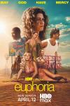 Euphoria TV show season 3 poster: the cast is shown in a collage over a sunny desert landscape with the words "May God Have Mercy"