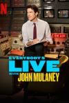 Everybody's Live with John Mulaney TV show poster: Mulaney writes notes on a clipboard in a TV control room