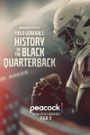 Field Generals TV show poster: Side view of Black football player in uniform holding ball. 