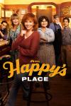 Happy's Place: TV Image, diverse group of smiling people in warmly lit bar and restaurant