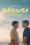 Heartstopper Forever TV show poster: Nick and Charlie face each other against a hazy background of sky and clouds; they appear about to kiss