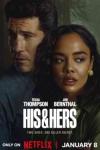 His & Hers TV show poster: Jack and Anna's faces are in close up and in shadow on this poster; both wear grim expressions
