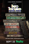 nto the Void: Life, Death & Heavy Metal TV show poster: a stack of 1980s-style cassette tapes emblazoned with band logos