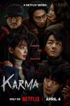 Karma TV show poster: six people stand in various poses around the central word 'Karma'.