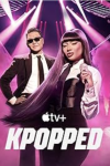 KPOPPED poster: PSY and Megan thee Stallion in black and white against pink backdrop.