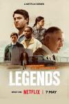 Legends TV show poster: (L-R) Tom Burke, Hayley Squires, Aml Ameen, Jasmine Blackborow, and Steve Coogan.