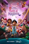 Lego Disney Princess: Magical Mayhem TV show poster: LEGO Disney princesses in a magical setting with animals and vibrant colors, promotional graphic.