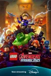 Lego Marvel Avengers Strange Tails TV Show Poster: The Avengers, a bunch of cats, with an evil ancient Egyptian looming over them