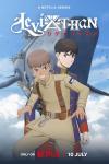 Leviathan TV Show Poster: Prince Aleksandar and Deryn Sharp stand in military uniform in front of a flying ship in the sky