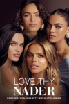 Love Thy Nader TV show poster: Closeup of Brooks, Mary Holland, Grace Ann, and Sarah Jane Nader.  