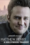Matthew Perry: A Hollywood Tragedy TV show poster: closeup of Matthew Perry in younger years.