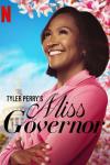 Miss Governor poster: Terri J. Vaughn is smiling in front of a bright blue sky and pink magnolia flowers. 