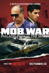 Mob War: Philadelphia vs. the Mafia TV show poster: Composites of John Stanfa and Joey Merlino facing in opposite directions.. 