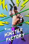 Monster Factory TV show: poster featuring one wrestler suplexing another in the ring