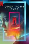 Open Your Eyes TV show poster: Julia's head is pictured in profile, with multiple doorways superimposed over her image.