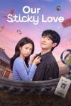 Our Sticky Love TV Image: Ha-young grabs Jung Hae-in by the collar. Ha-young wears a blue shirt; Jung Hae-in wears a dark coat.
