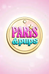 Paris & Pups TV Show poster: a dog tag with the words "Paris & Pups" written on it