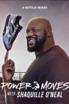 Power Moves with Shaquille O’Neal poster: Shaquille O'Neal balances white and black sneaker with finger.