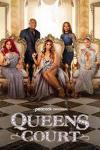 Queens Court TV show: Hosts Holly Robinson-Peete and Rodney Peete stand behind Evelyn Lazado, Tamara Braxton, and Nivea sitting in throne like chairs with the title "Queen's Court" on the bottom.