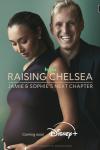 Raising Chelsea TV show poster: Jamie Laing smiles widely standing behind his very pregnant wife, Sophie Habboo, as she looks down smiling gently