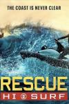 Rescue: HI-Surf TV show poster: Someone on a jet ski in water and surfer wiping out. 