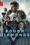 Rough Diamonds TV poster: An Orthodox Jewish family of different ages and genders surround an illustration of a diamond.
