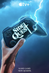 Side Quest TV show poster: A hand holds a gaming controller while lightening strikes it.