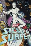 Silver Surfer TV show poster: the titular character riding his surfboard with stars, spacecrafts, and a Skrull warrior floating around him