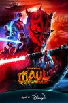 Star Wars: Maul - Shadow Lord TV show poster: Demon-like Darth Maul is shown carrying a light saber. 