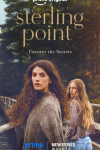 Sterling Point TV show poster: Annie and Ramona are shown looking back at something that appears alarming; a background of trees is behind them