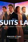 Suits LA TV Poster: (From L to R) Bryan Greenburg, Stephen Amell, Lex Scott Davis, and Josh McDermitt stand together.