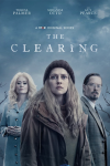 The Clearing TV show poster: Adrienne, Freya, and Dr. Latham stand together facing forward. 