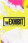 The Exhibit TV show poster: The show's title is stamped in front of an explosion of yellow and pink paint.