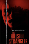 The Hillside Strangler TV show poster: Red and black shadowy image of Kenneth Bianchi.