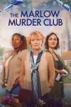 The Marlow Murder Club TV show poster: Three British women, two white, one Black, standing in front of blurred background with crime scene tape.