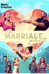The Marriage Pact poster: A heart with couples inside and around it. 