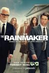 The Rainmaker poster: The series cast stand in front of a courthouse. 