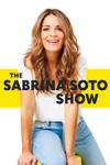 The Sabrina Soto Show TV show poster: Sabrina Soto sits on a stool in jeans and a white t-shirt smiling into the camera