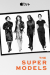 The Super Models TV show poster: Linda Evangelista, Cindy Crawford, Naomi Campbell, and Christy Turlington stand together in a fashion photo