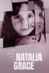 The Curious Case of Natalia Grace TV show poster: Two sepia toned photos of a young girl with dwarfism are spliced on top of each other.