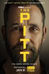 The Pitt TV show poster: Dr. Robby looks directly into the camera