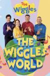 The Wiggles World TV show poster: Four Wiggles stand behind a world globe with the title of the show. They are dressed in four colors.