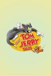 Tom and Jerry TV show poster: An animated gray cat chases a small brown mouse