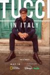 Tucci in Italy TV show poster: actor/foodie Stanley Tucci sits on a stoop, presumably in Italy